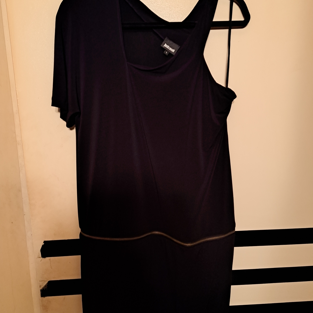 Just Cavalli Asymmetrical Black Dress